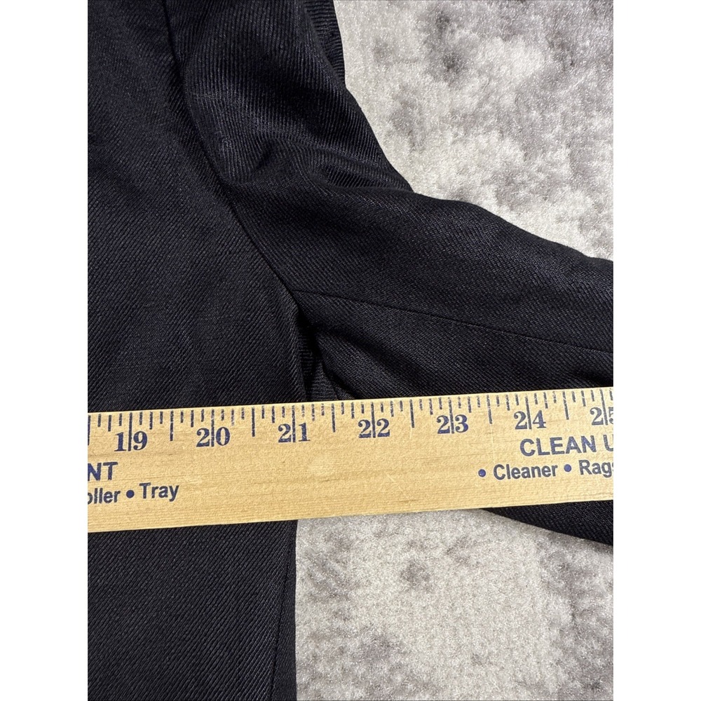Lauren Ralph Lauren Jacket Womens 12 Black 100% Linen Open Pockets Minimal Lagen - Picture 4 of 9